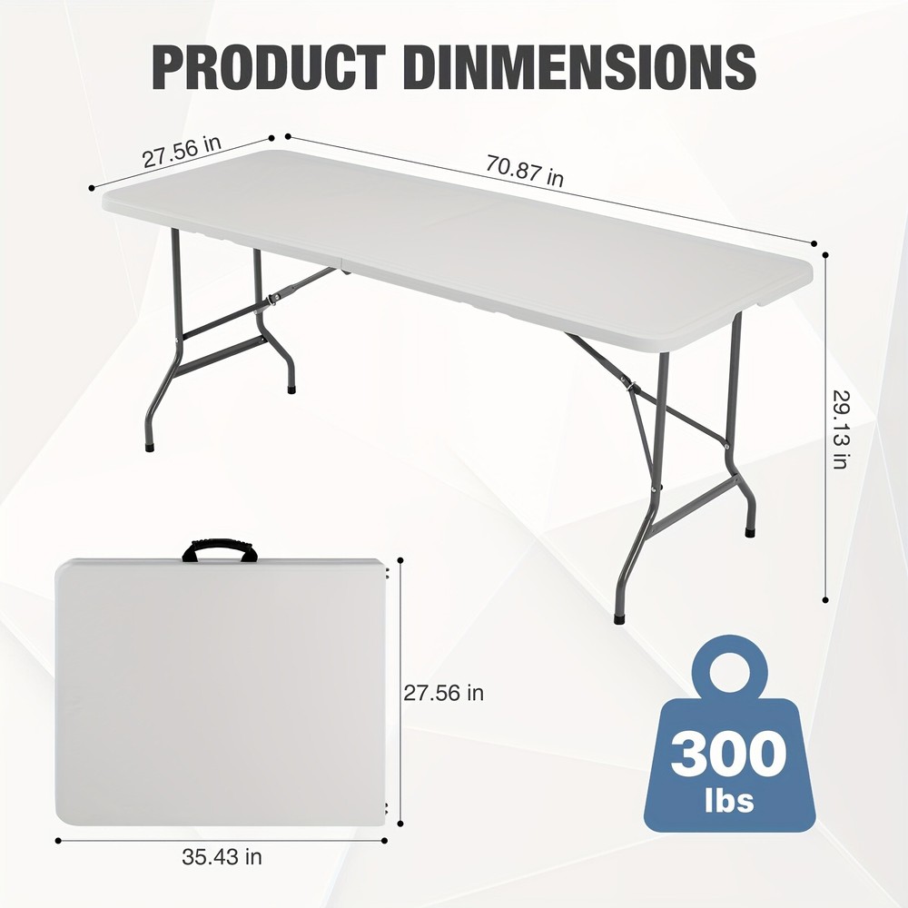 Folding Table Portable Outdoor Table Heavy Duty Camping Picnic Dining Table