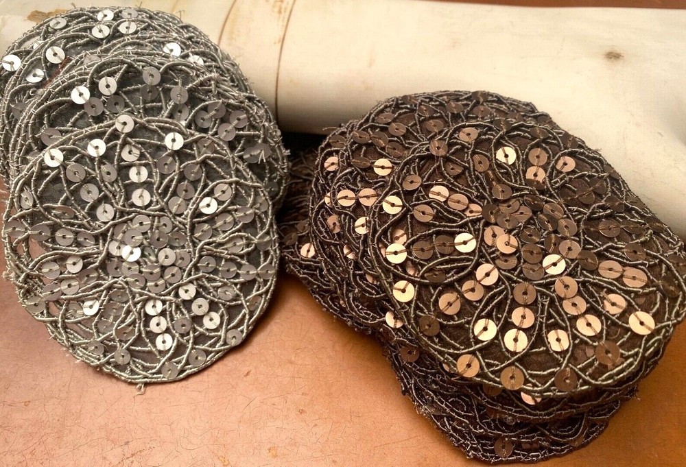 applique soutache dics 3" hand sewn sequins  1 pc