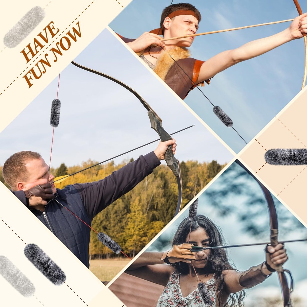 Wettarn 8 Pcs Otter Hide Bow String Silencer, Dampener Compound String...