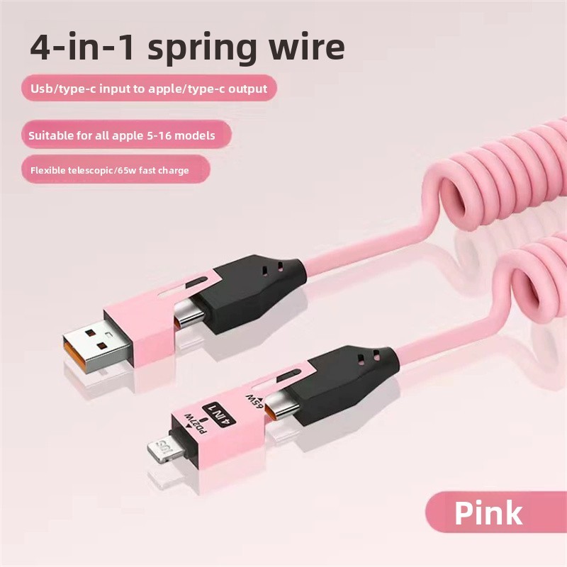 4 IN 1 data Transfer And Fast Charging Cable,  Fully Compatible