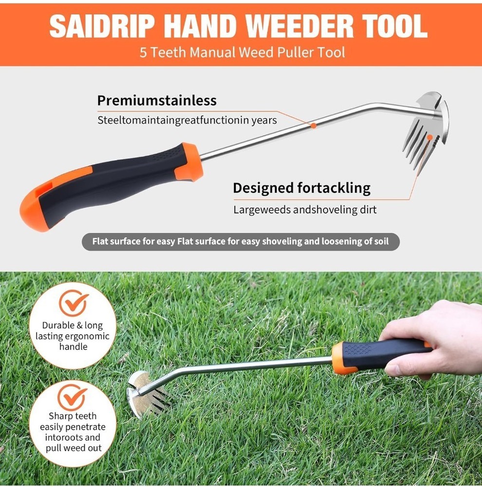 12" Garden Weeder Tool