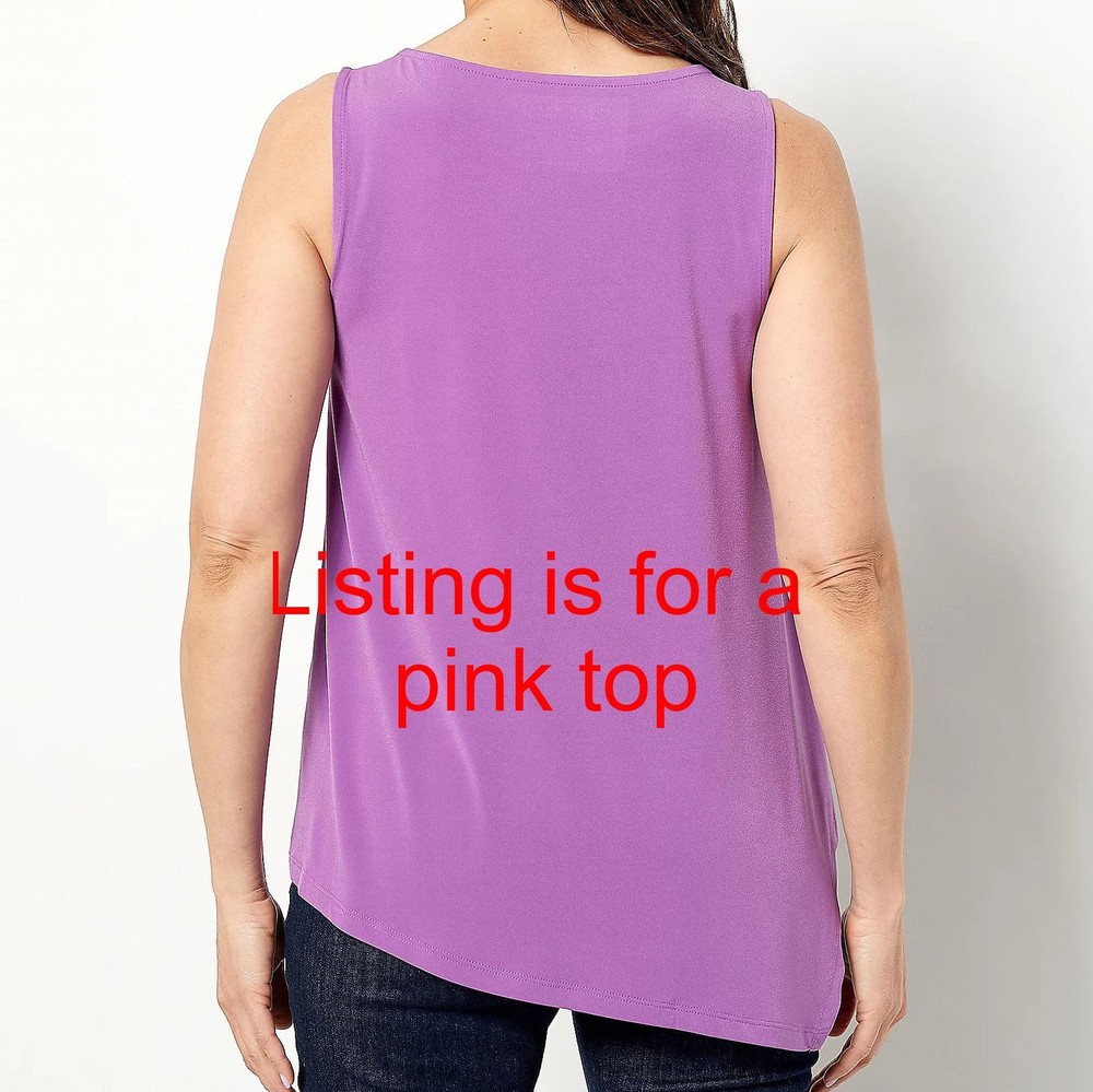 Susan Graver Modern Essentials Size 2X Passion Pink Regular Liquid Knit Tank