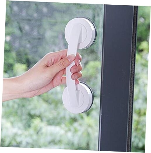 -Powerful Suction Cup Glass Mirror Door Handle, Refrigerator Drawer white large