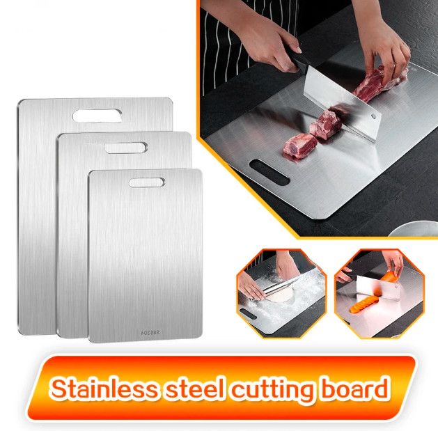 Stainless Steel Panel and Chopping Board Kitchen Double sided cutting Board
