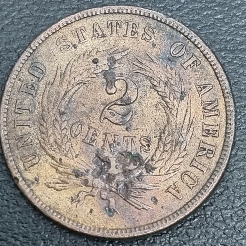 1867 Two Cent Piece 2c High Grade XF Details #39385