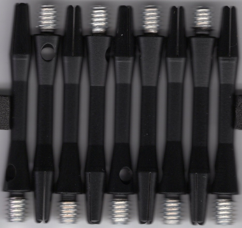 1.5in. 2ba Matte Black Keramic Dart Shafts: 3 per order