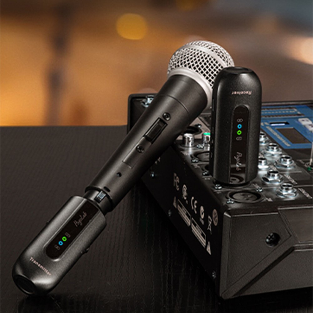 POGOLAB Rechargeable Wireless Microphone Transmitter Receiver 2.4Ghz XLR