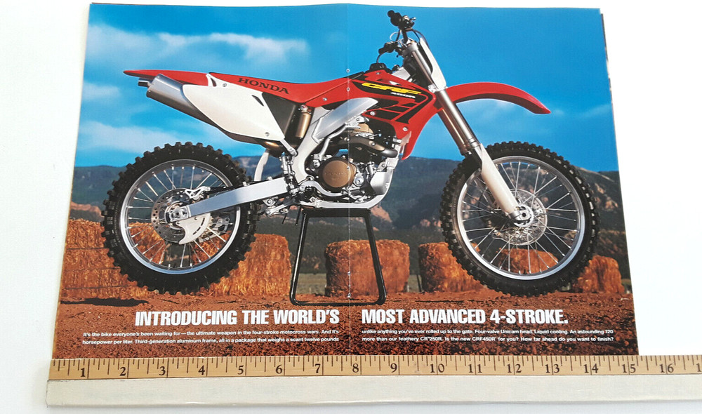 2002 HONDA CRF-450R  ORIGINAL 2 PAGE AD