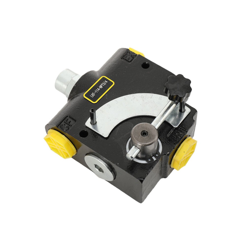 Hydraulic Flow Control Valve w/ Relief 3/4” NPT Adjustable Variable Directional