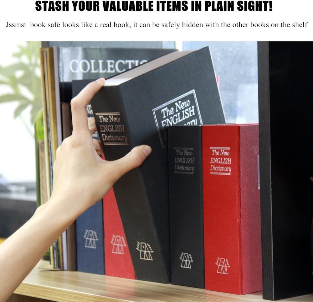 Stylish Dictionary Book Safe with Combination Lock - Secure & Elegant Storage