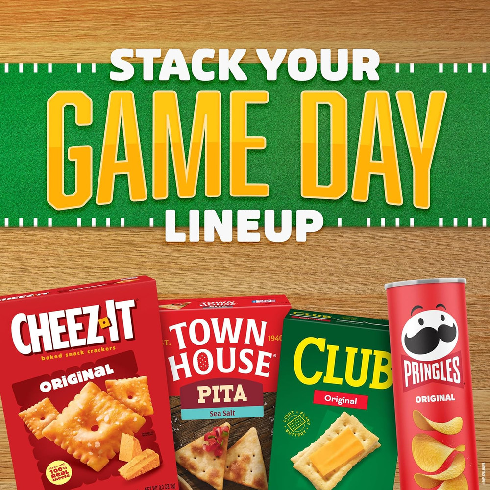 Cheese Crackers, Baked Snack Crackers, Lunch Snacks, White Cheddar, 12.4Oz Box (