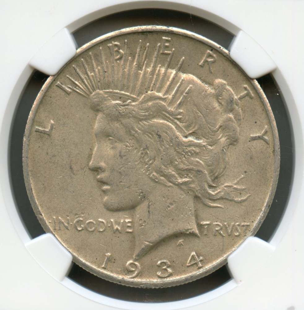 1934 S Peace Silver Dollar NGC AU 50