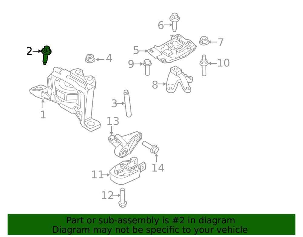 Genuine Ford Engine Mount Bolt W716136-S442