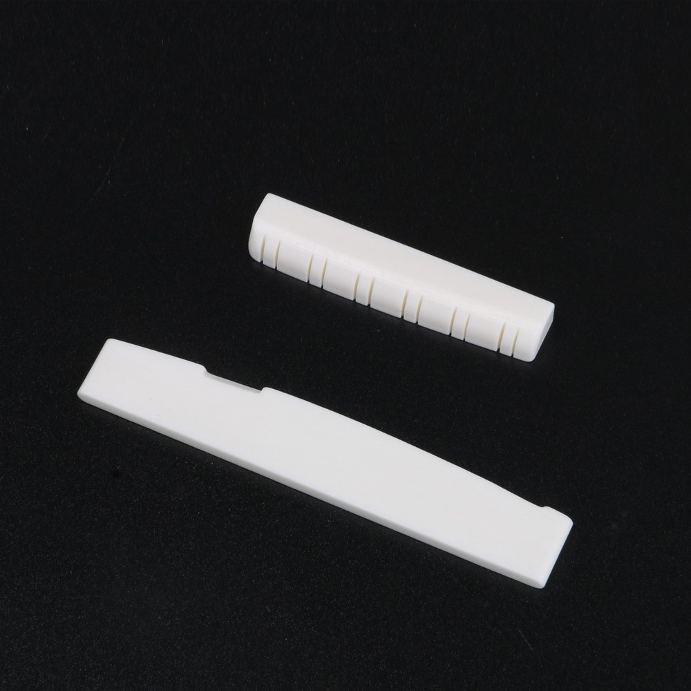 1 Set Bone Guitar Saddle and Nut for 12 String Acoustic Folk Guitar