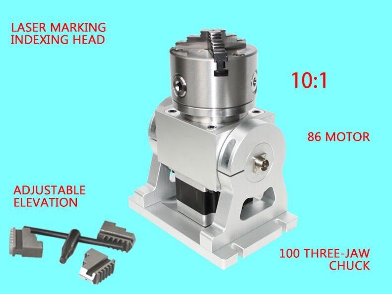 CNC Indexing Head Laser Marking Machine A Axis Fourth Axis Adjustable Elevation
