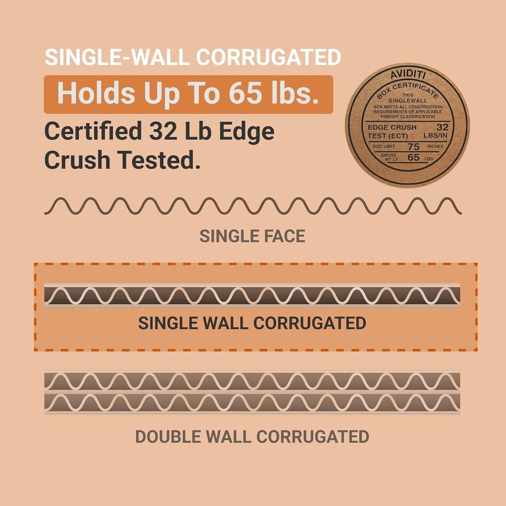 18 x 12 x 12 Shipping Boxes Moving Boxes Corrugated Kraft 25/Bundle 25/Pack