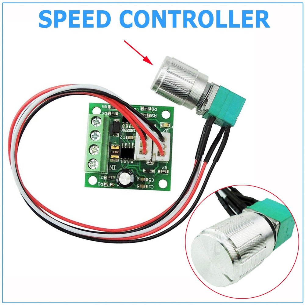 2X 6V 12V 2A 30W DC Motor Speed Controller PWM Adjustable Variable Driver Switch
