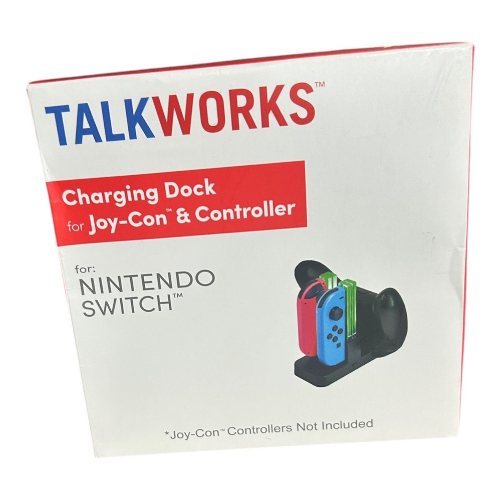 TALK WORKS Charging Dock For Joy-Con & Controller Nintendo Switch NEW