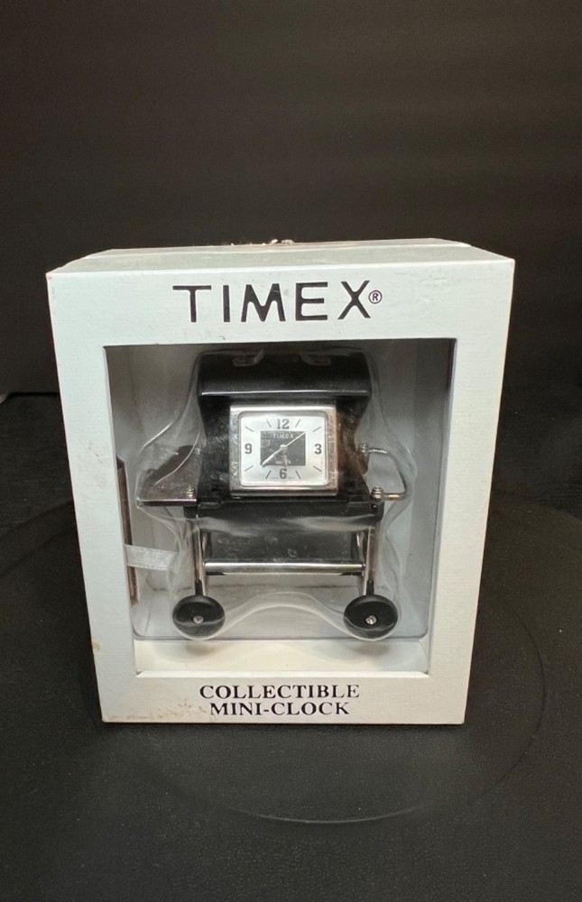 Miniature Timex Clock Barbeque Shape Quartz Movement