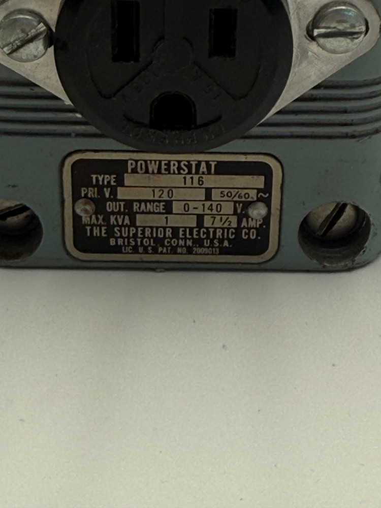 Powerstat 116 Variable Autotransformer