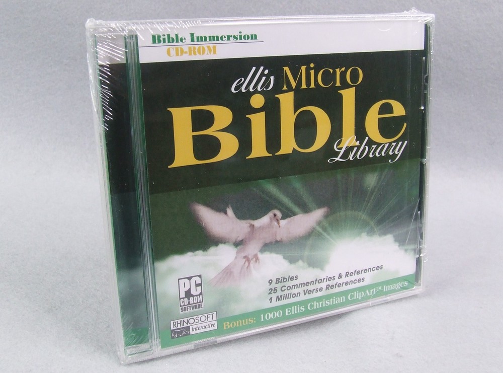 Ellis Micro Bible Library CD-ROM 9 Bibles 25 Commentaries & References