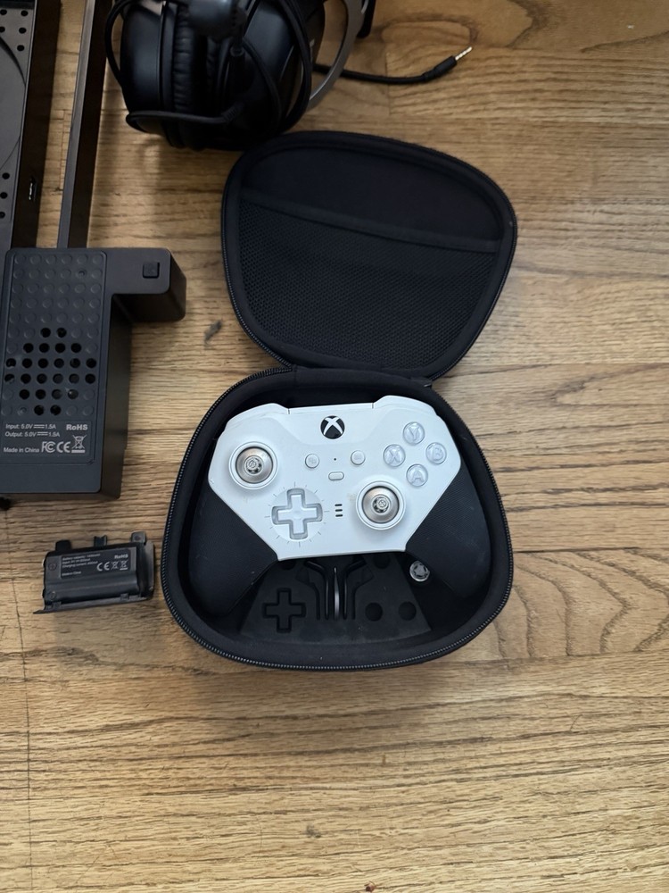 Xbox Console Bundle with Controllers, Headset, Charging Dock, and Cables