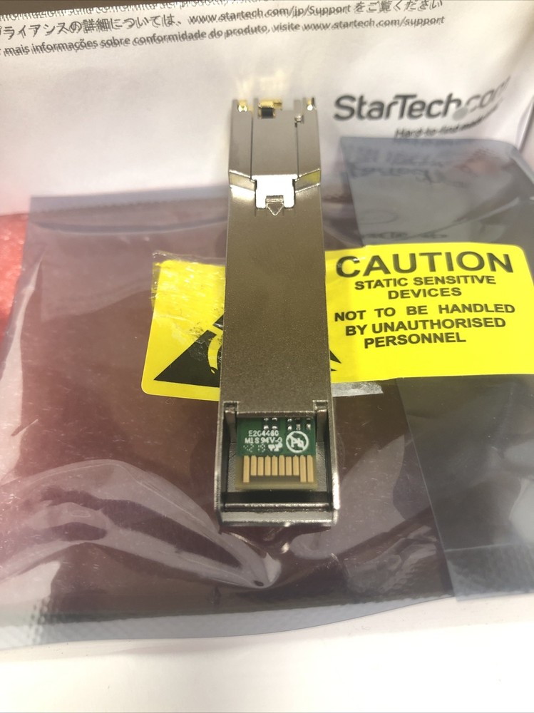 StarTech Cisco Compatible Gigabit RJ45 Copper SFP Transceiver Module.