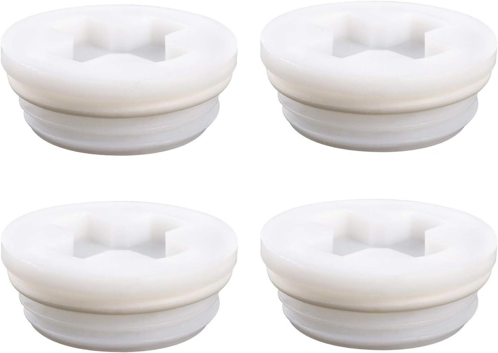 2" Bung Cap, 4 PCS Poly Buttress Drum Bung for 55 Gallon Plastic Drum, Course Th