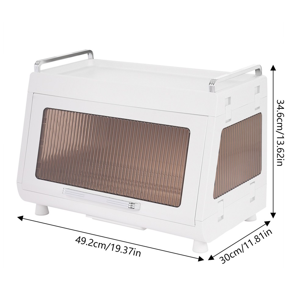 Dish Drying Rack Drying Drainer, Dish Drying Rack and Drain Board with Lid Cover