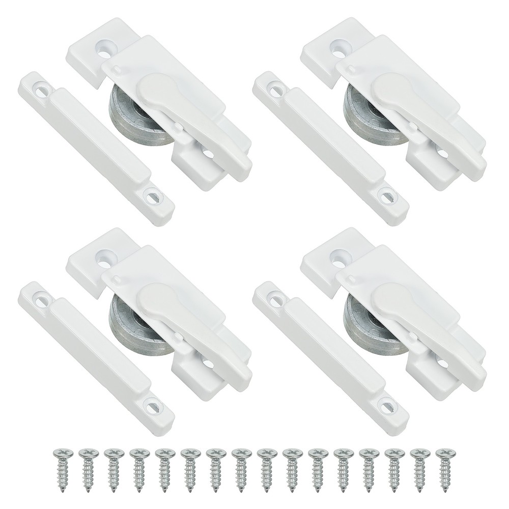 4pack Window Sash Locks Middle Hole Sliding Cam Sash Locks with Rectangle Keeper