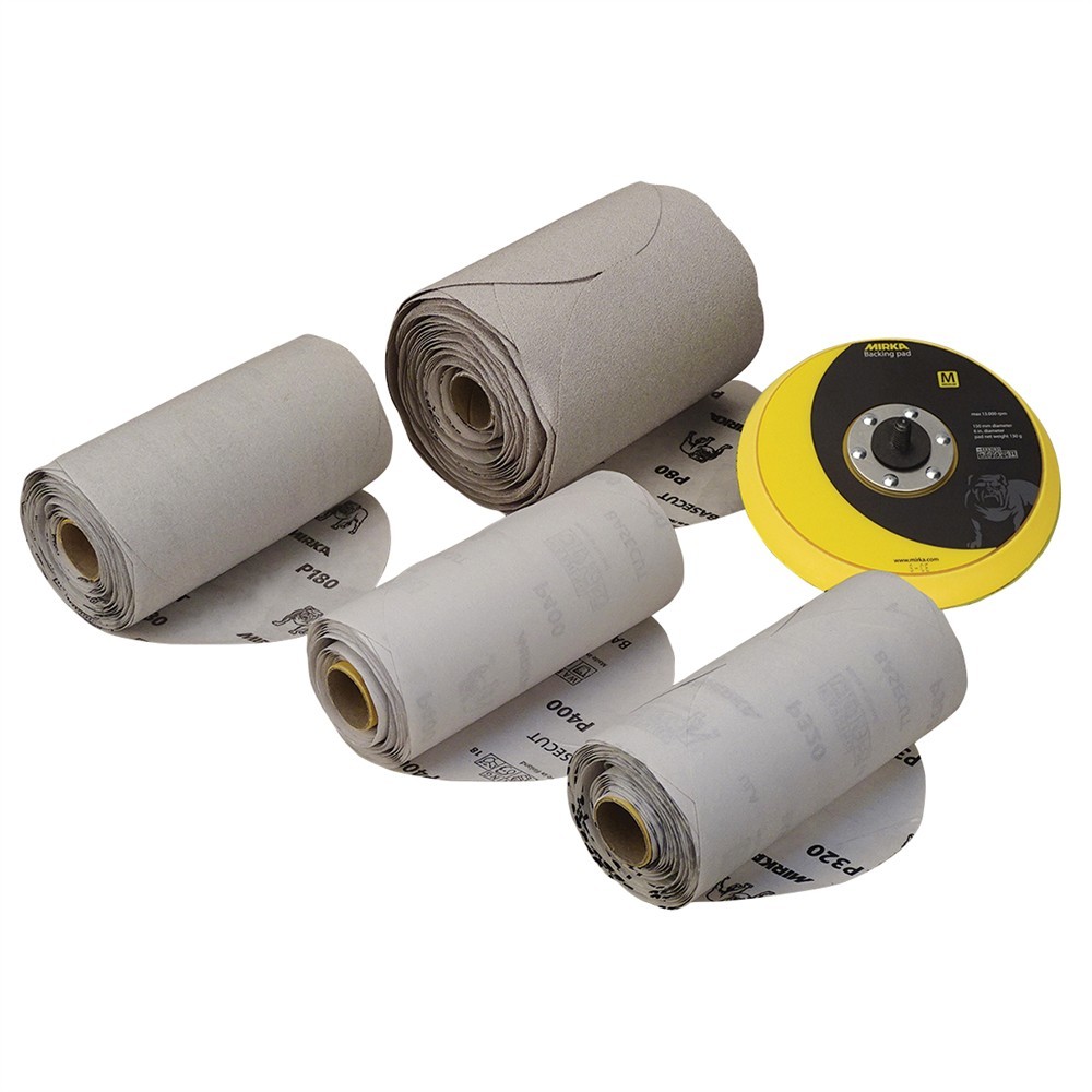 Mirka BaseCut 6" Diameter Adhesive-Back Sandpaper Kit #MR-6KIT