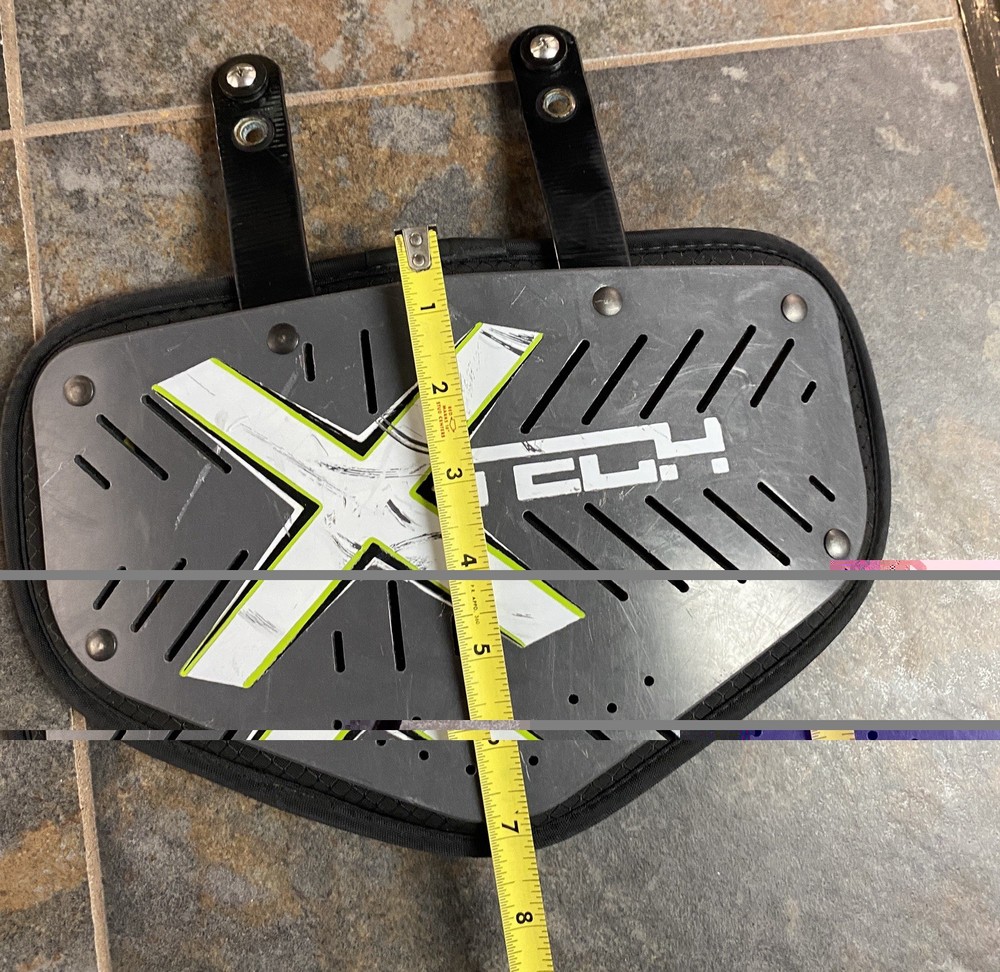 XTECH Vented 5-Sided Football Backplate - Universal Adjustable Back Plate-used