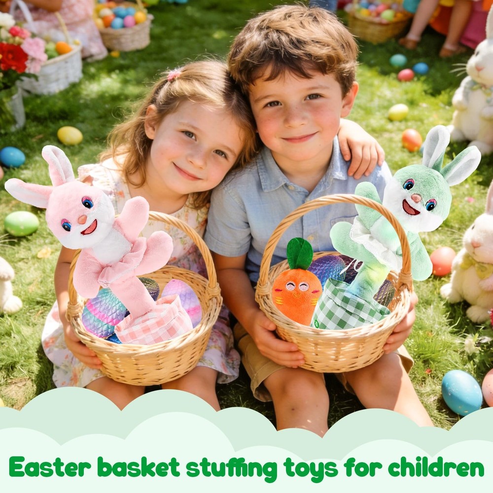 Talking Dancing Easter Bunny Plush, Easter Basket Stuffers Toddler Girl Boy, ...