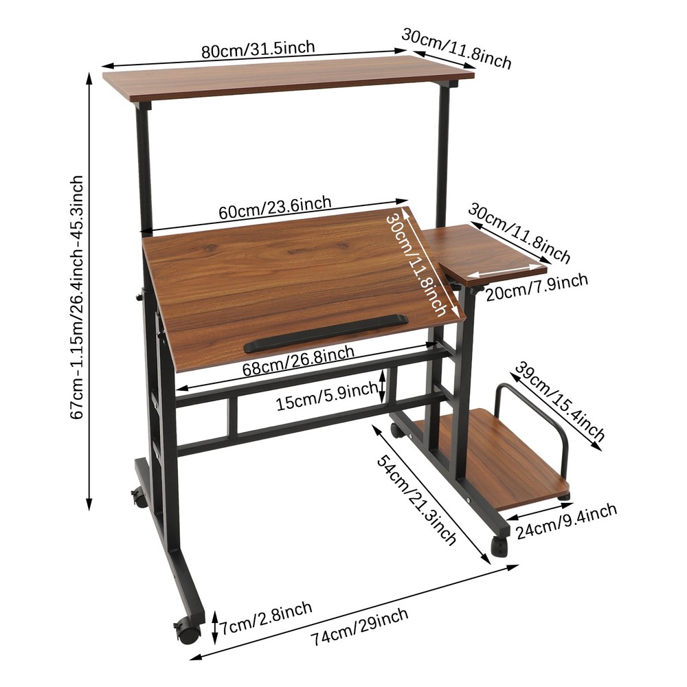 Multi Functional Foldable Desk, Modern Computer Desk, Adjustable Computer Table