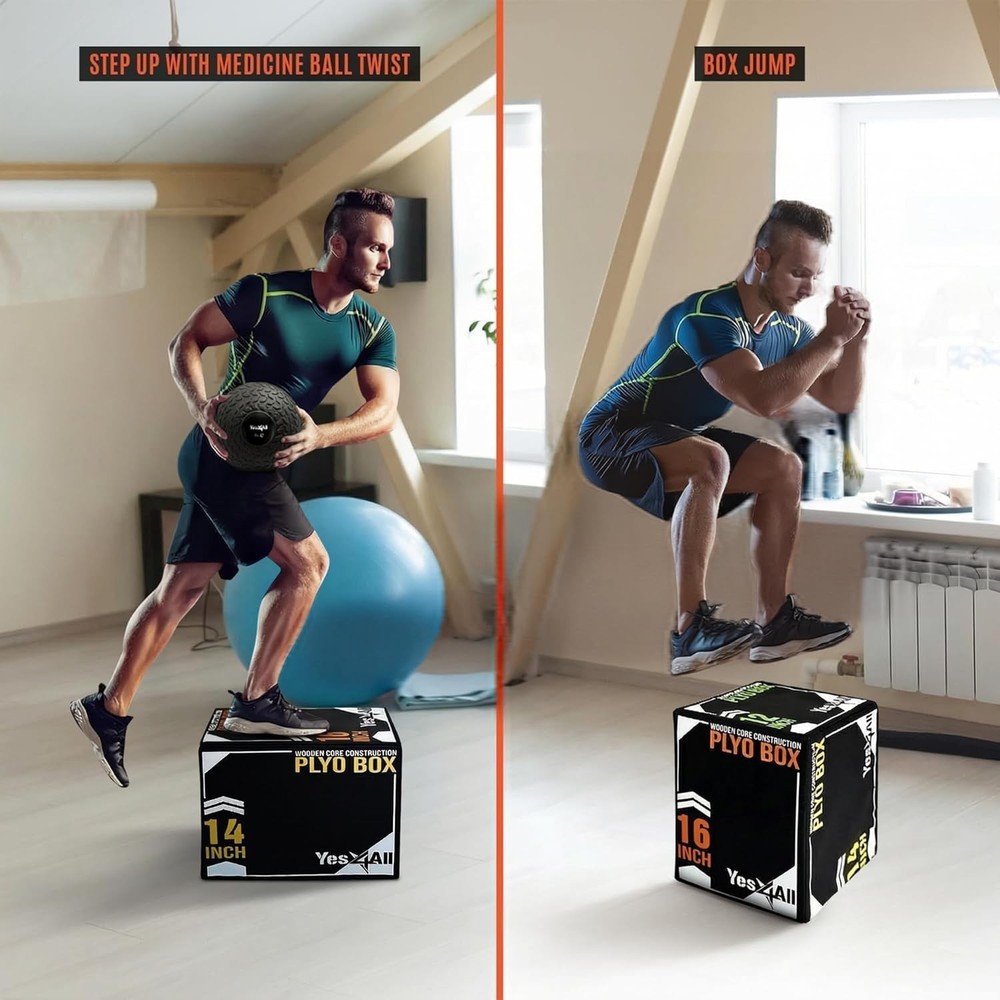 Durable 3-Layer Plyo Box with Vinyl Cover