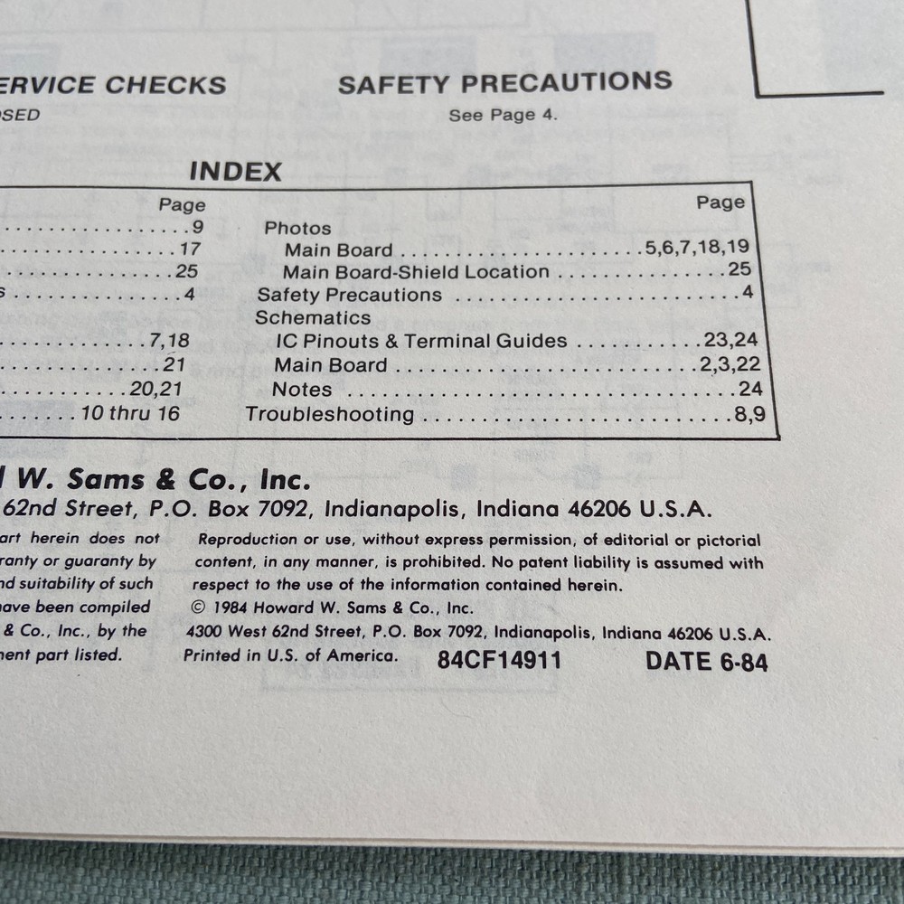 Vintage Sams Computer Facts Commodore 64 CC4 Technical Specs Service Data Manual
