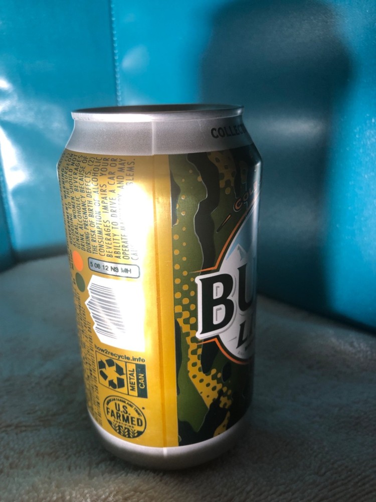2025 Empty Busch light Camouflage Can Limited Edition Beer can Bottom Opened