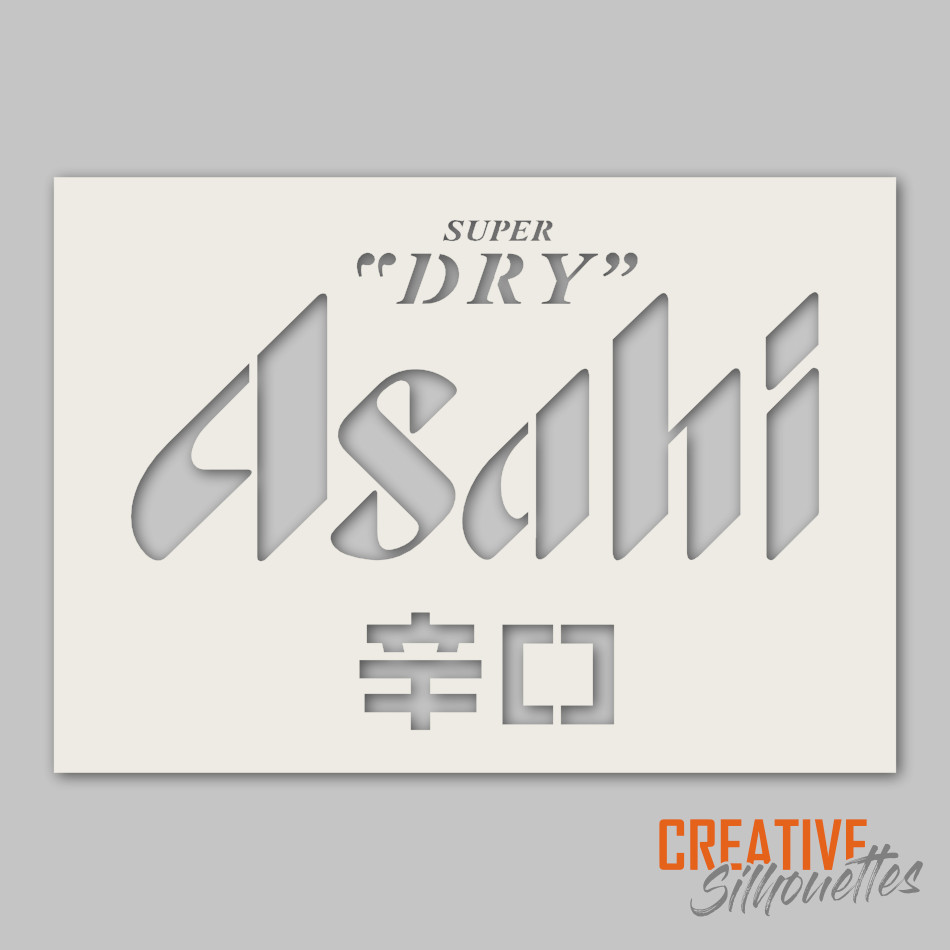 Asahi Beer stencil --- Multiple SIzes --- Premium Mylar