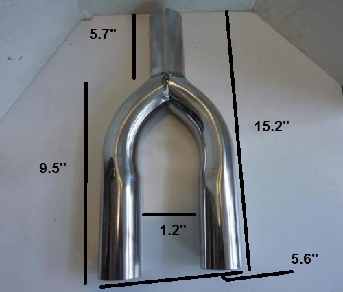 Exhaust Y Piece Divider Pipe 2" 50.8mm Joint Section