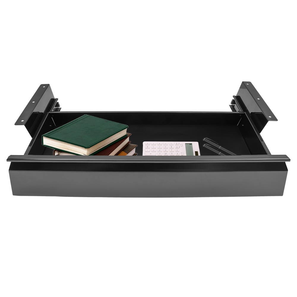 22” Black Space Saver Sliding Under Desk Storage Drawer Pull-out Drawer