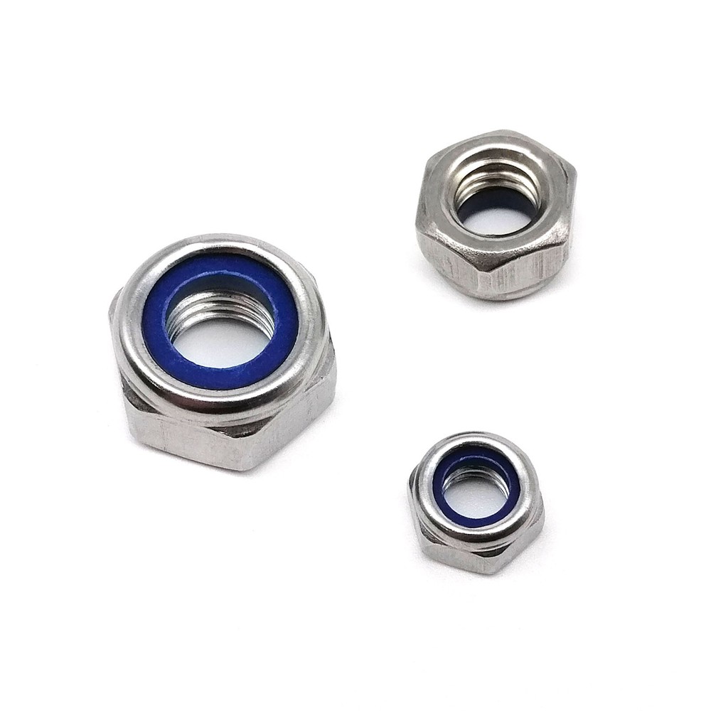 Reverse Left Hand Thread M4-M16 Stainless Steel Hex Nylon Insert Self Lock Nut