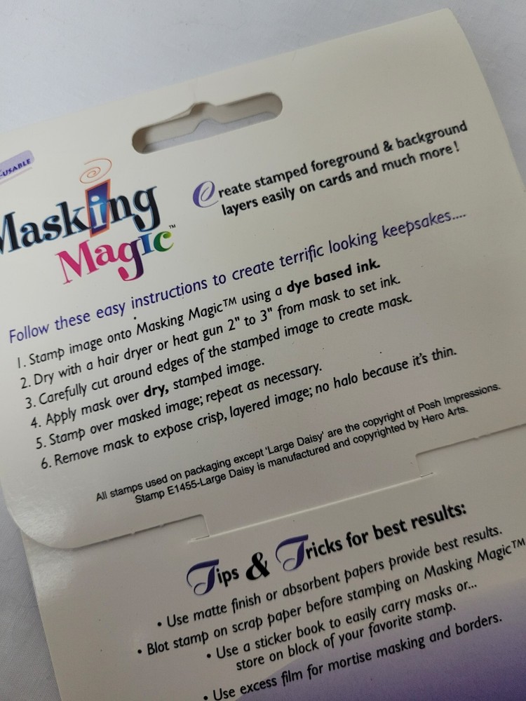 Therm O Web Masking Magic Value Pack Clear Reusable 8 Sheets 4.25X5.5