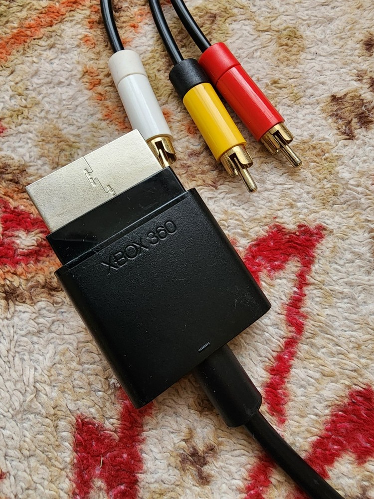 Microsoft Xbox 360 AV Audio Video Cable Composite RCA Replacement Cable