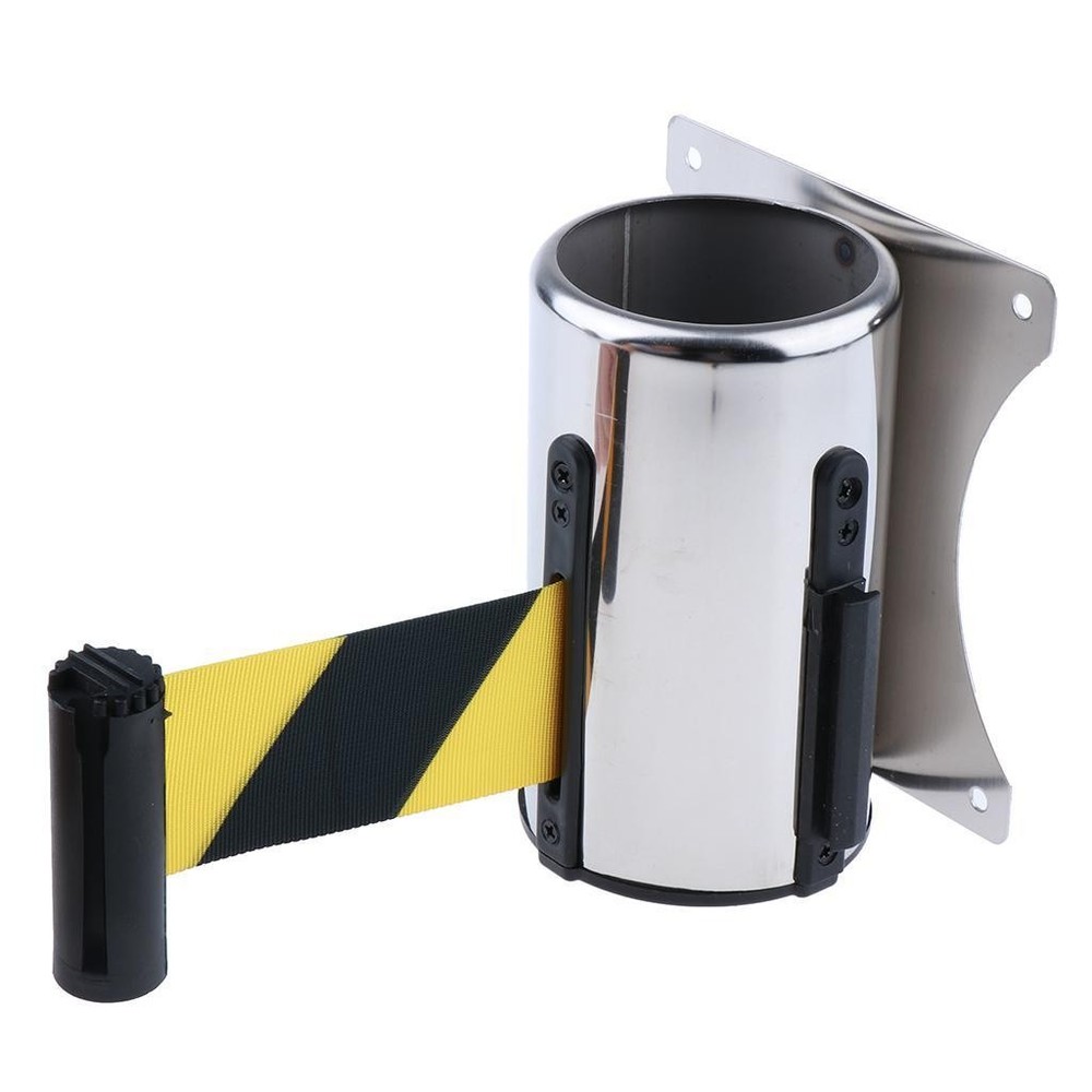 Stanchion Queue - Wall Mount with Retractable Ribbon