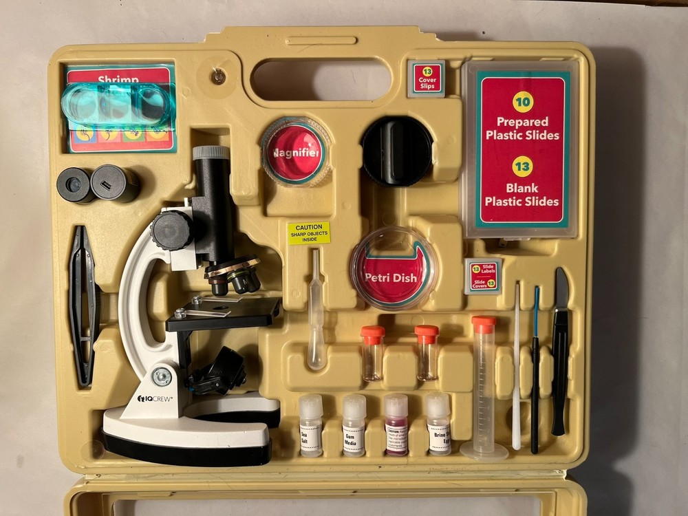 Kid's Compound Microscope Set with Camera, Slides, Shrimp experiment, Education