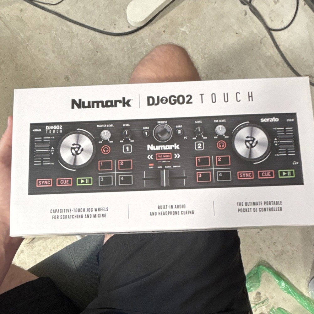 Numark DJ2GO2 Touch Portable Double Deck Controller Touch-Capacitive Jog Wheels