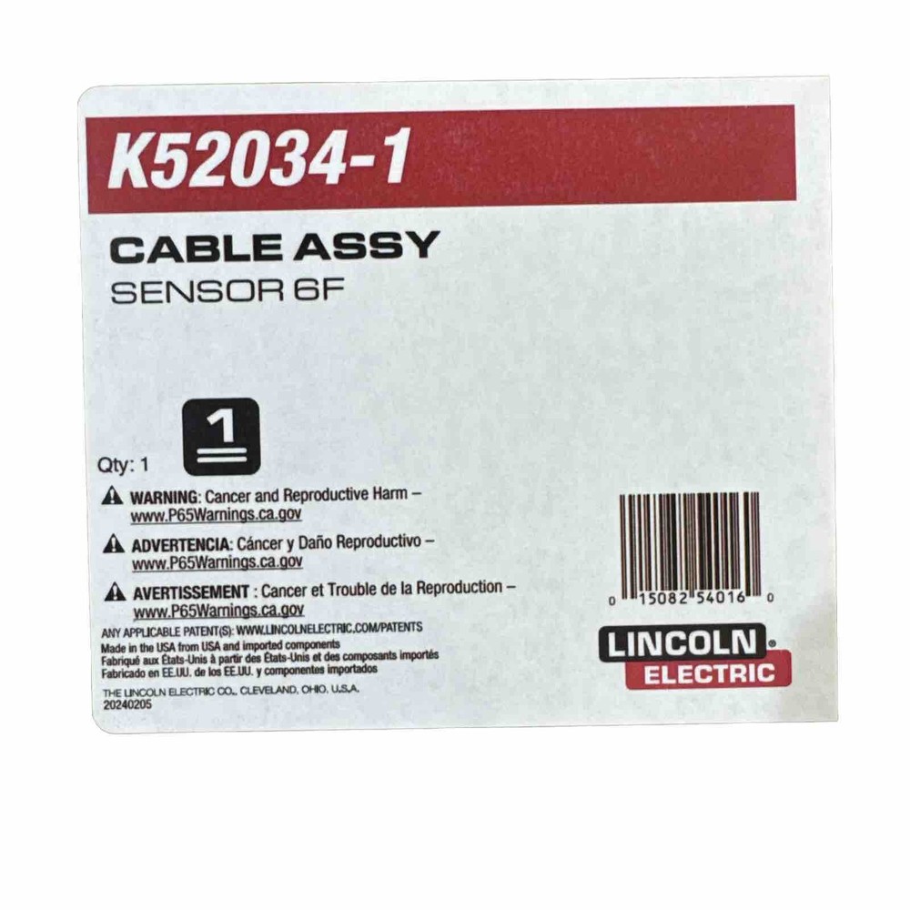LINCOLN ELECTRIC K52034-1 CABLE ASSY SENSOR 6FT.