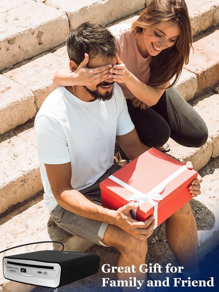 External USB CD Player for Car Portable Plug In CD Player with Remote Control