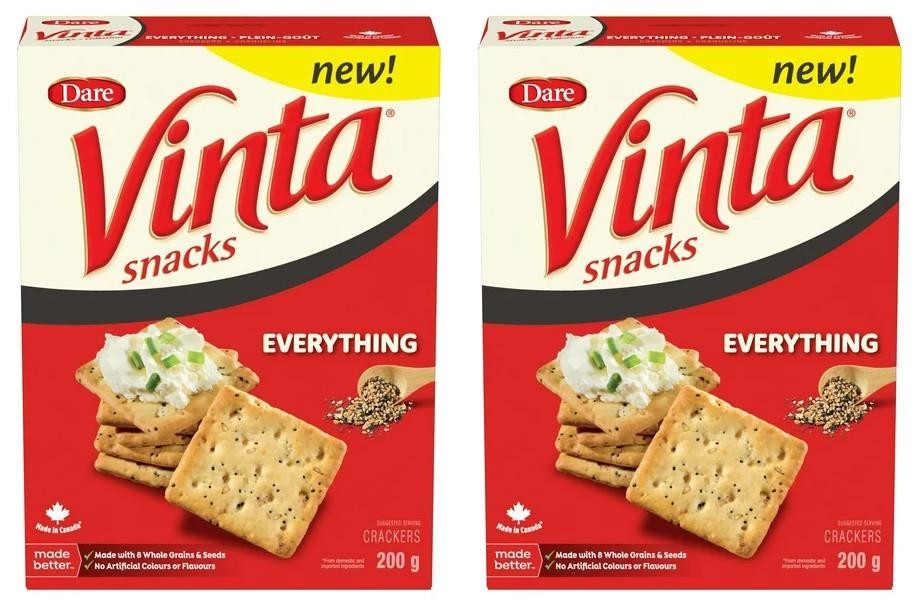 Dare Vinta Snacks Everything Flavor Crackers, 200g (2 Pack)