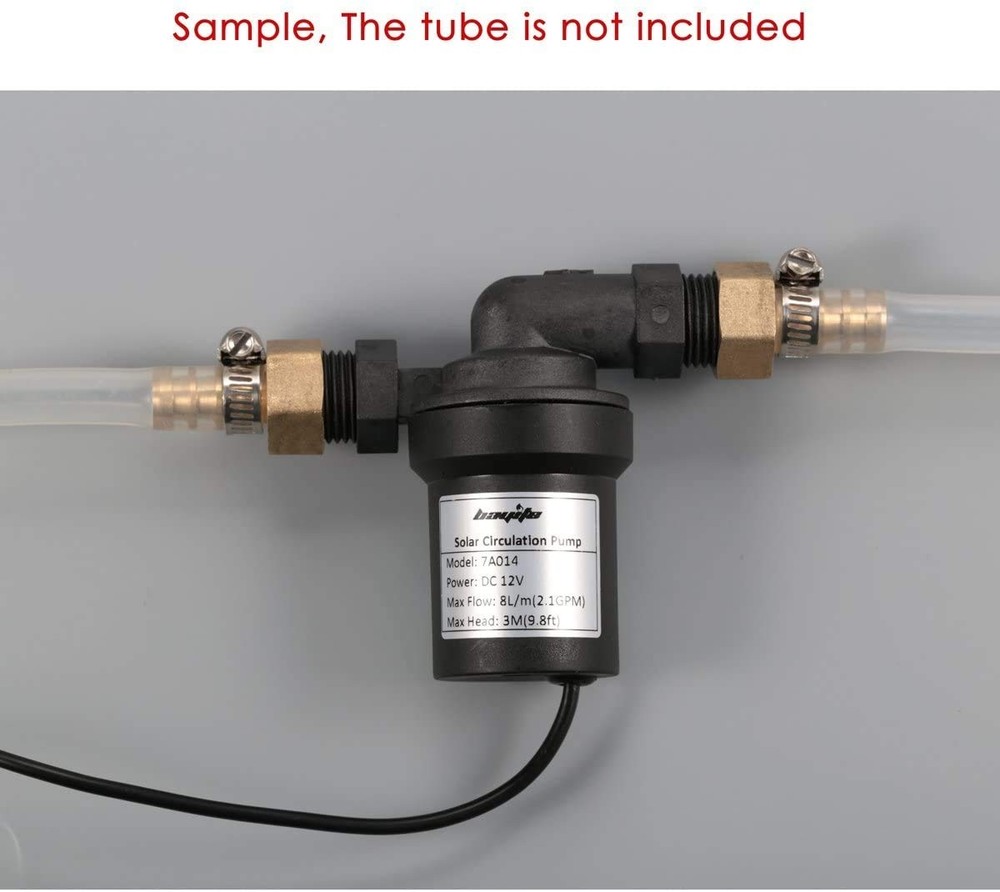 bayite BYT-7A014 DC 12V Solar Hot Water Heater Circulation Pump Low Brass